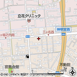 静岡県焼津市三ケ名779周辺の地図