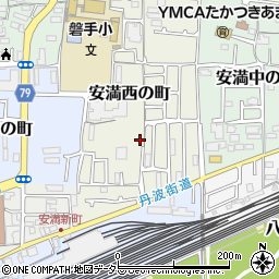大阪府高槻市安満西の町周辺の地図
