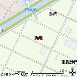愛知県西尾市室町折地周辺の地図