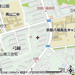 京都府八幡市男山弓岡1周辺の地図