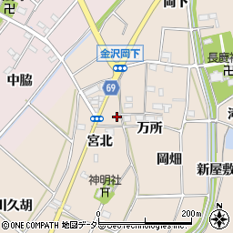愛知県豊川市金沢町宮北1周辺の地図