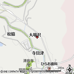 愛知県豊川市平尾町大場沢周辺の地図