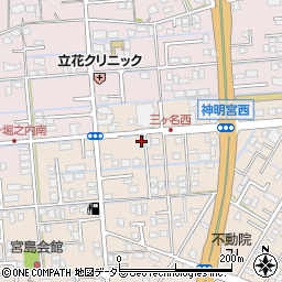 静岡県焼津市三ケ名778-8周辺の地図