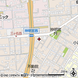 静岡県焼津市三ケ名968周辺の地図
