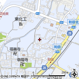 三重県亀山市和田町周辺の地図
