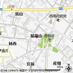 愛知県西尾市羽塚町稲荷山周辺の地図