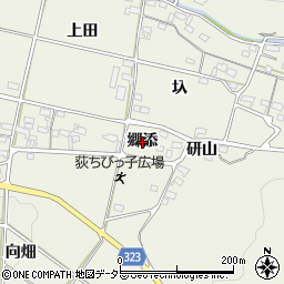 愛知県幸田町（額田郡）荻（郷添）周辺の地図