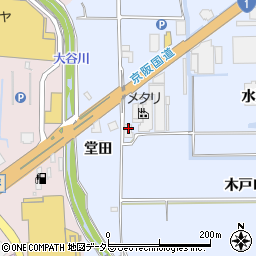 京都府八幡市戸津堂田47-1周辺の地図