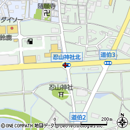 忍山神社北周辺の地図