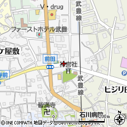 愛知県知多郡武豊町前田周辺の地図