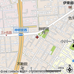 静岡県焼津市三ケ名971-13周辺の地図
