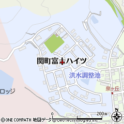 三重県亀山市関町富士ハイツ周辺の地図