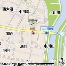 愛知県西尾市寄近町城崎周辺の地図