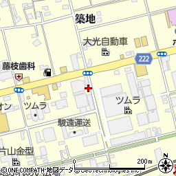 静岡県藤枝市築地556周辺の地図