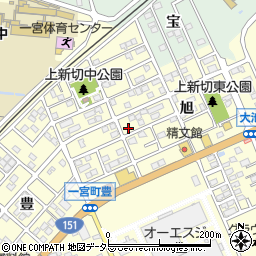 愛知県豊川市一宮町旭周辺の地図