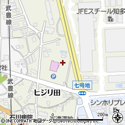 愛知県知多郡武豊町ヒジリ田121周辺の地図