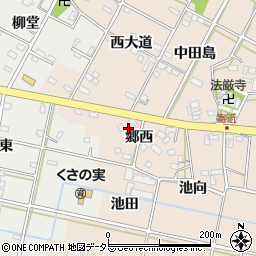 愛知県西尾市寄近町郷西周辺の地図