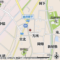 愛知県豊川市金沢町岡畑5周辺の地図