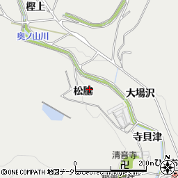 愛知県豊川市平尾町松脇周辺の地図