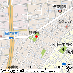 静岡県焼津市三ケ名980周辺の地図