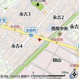 愛知県西尾市永吉4丁目60周辺の地図