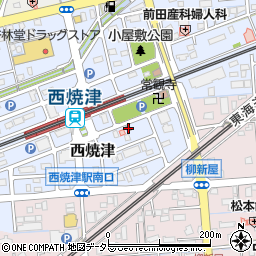 焼津警察署西焼津駅前交番周辺の地図