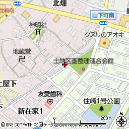 愛知県西尾市住崎町掛下周辺の地図