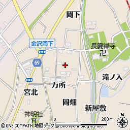 愛知県豊川市金沢町岡畑15周辺の地図