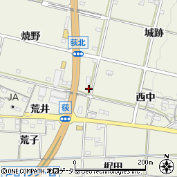愛知県額田郡幸田町荻仲田22周辺の地図