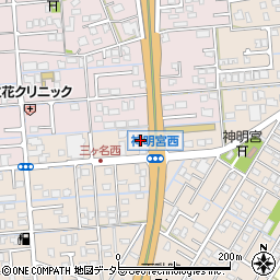 静岡県焼津市三ケ名801周辺の地図