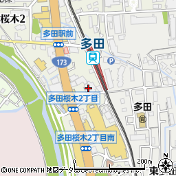 サンドラッグ川西多田店周辺の地図