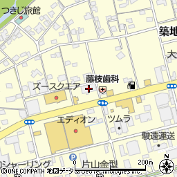 静岡県藤枝市築地524周辺の地図