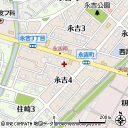 愛知県西尾市永吉4丁目17周辺の地図