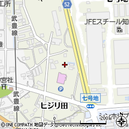 愛知県知多郡武豊町ヒジリ田118周辺の地図