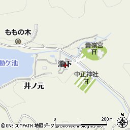 愛知県額田郡幸田町荻瀧下周辺の地図