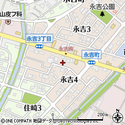 愛知県西尾市永吉4丁目18-3周辺の地図
