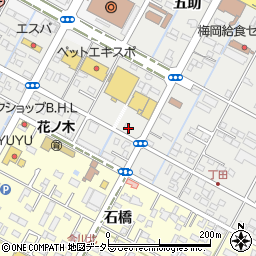 愛知県西尾市丁田町（杢左）周辺の地図