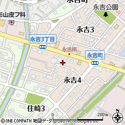 愛知県西尾市永吉4丁目19周辺の地図