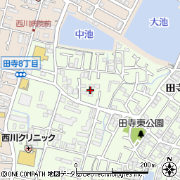 フォルビート田寺東周辺の地図