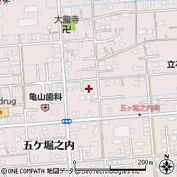 静岡県焼津市五ケ堀之内1079-1周辺の地図