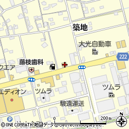 静岡県藤枝市築地515周辺の地図