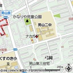 男山商店街東周辺の地図