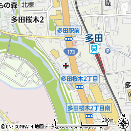 尼崎信用金庫多田支店周辺の地図