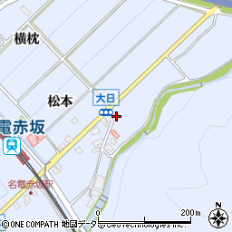 愛知県豊川市赤坂町（山蔭）周辺の地図