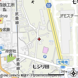 愛知県知多郡武豊町ヒジリ田113周辺の地図