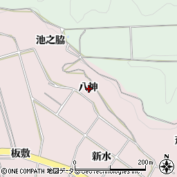 愛知県常滑市古場八神周辺の地図