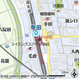 愛知県額田郡幸田町周辺の地図