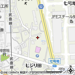 愛知県知多郡武豊町ヒジリ田120周辺の地図
