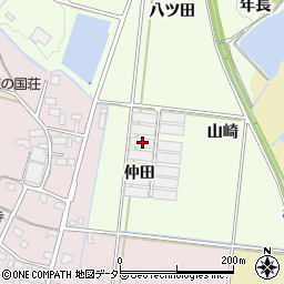 愛知県豊川市足山田町仲田21周辺の地図
