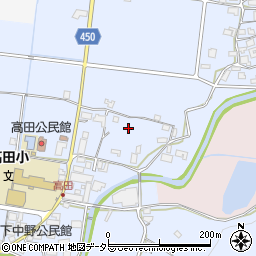 兵庫県上郡町（赤穂郡）中野周辺の地図